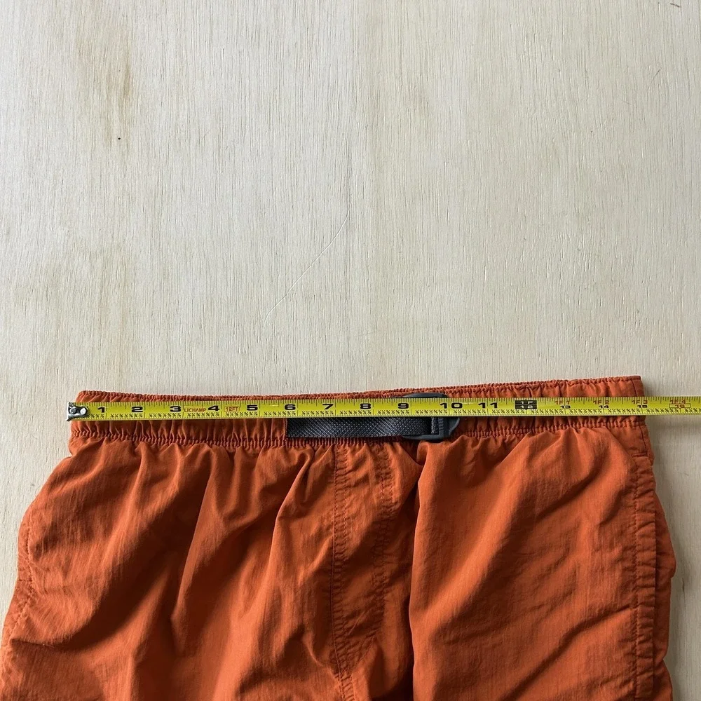 Columbia Swim Shorts Mens Small Orange Mesh Lined Belted Quick Dry Trunks Beach